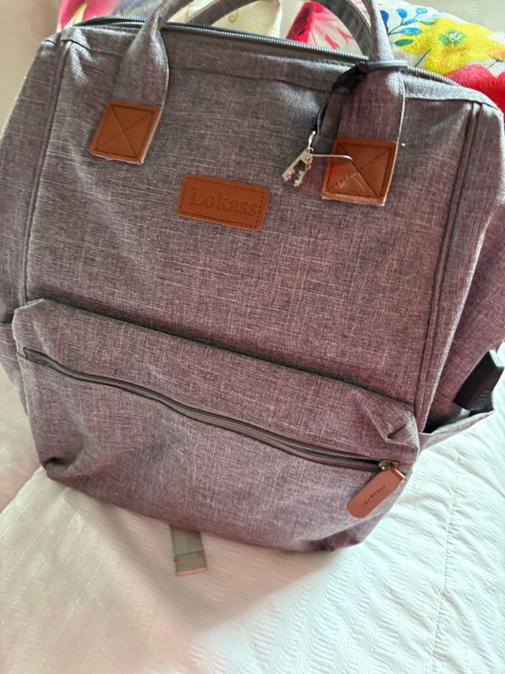 Grey Men's Convertible Backpack Tote